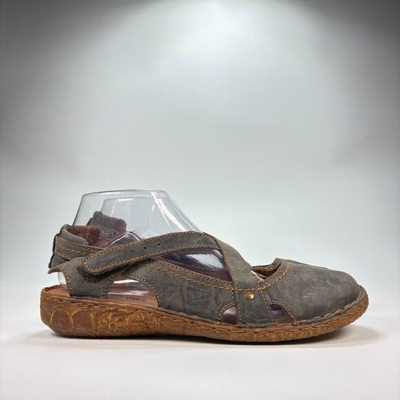 Josef Seibel Rosalie 13 Dark Blue Leather Hook & Loop Women’s Size US 9.5 EU 40 - Picture 1 of 10